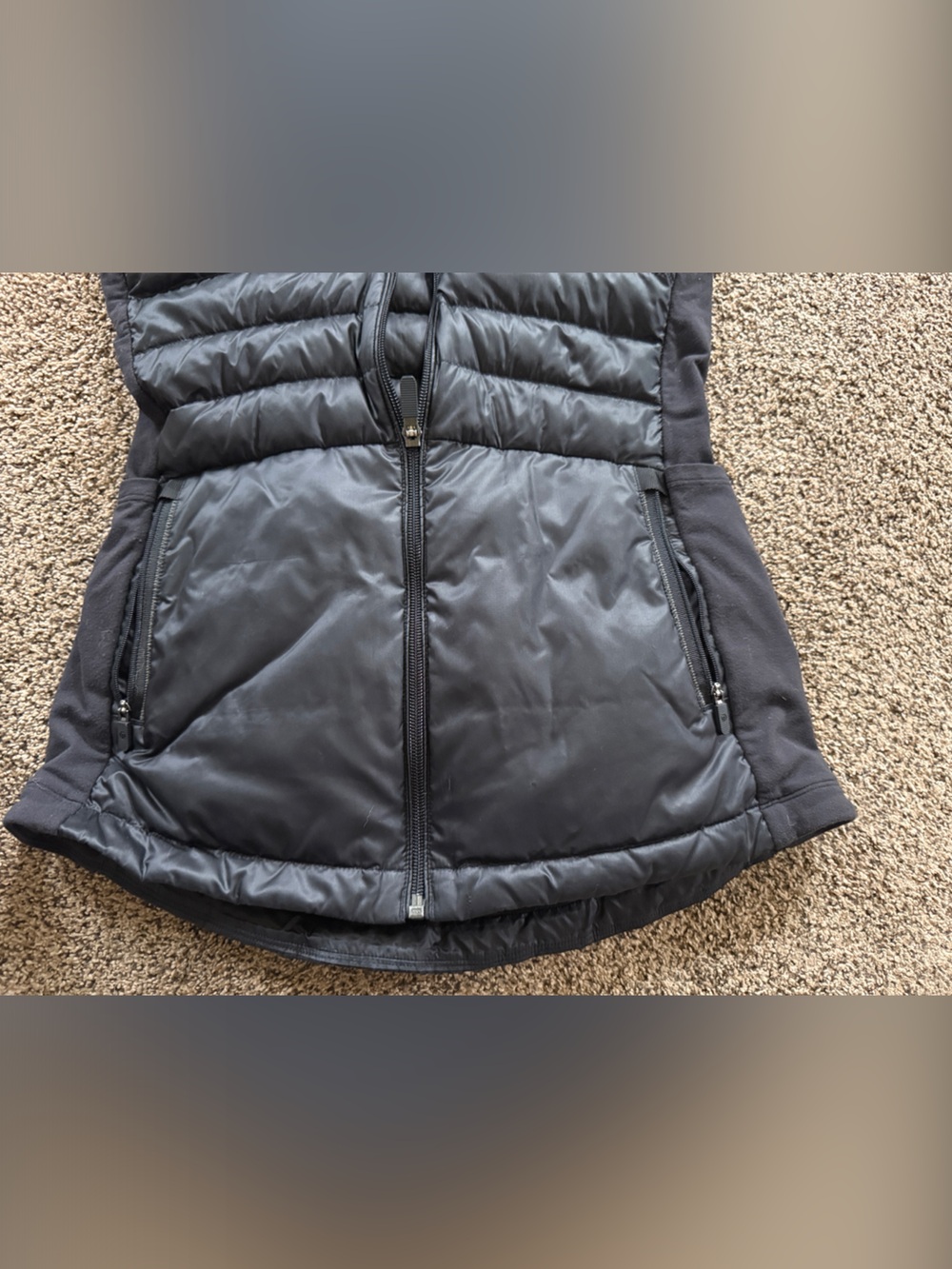 Women's Quilted Black Puffer Vest - Picture 6 of 6